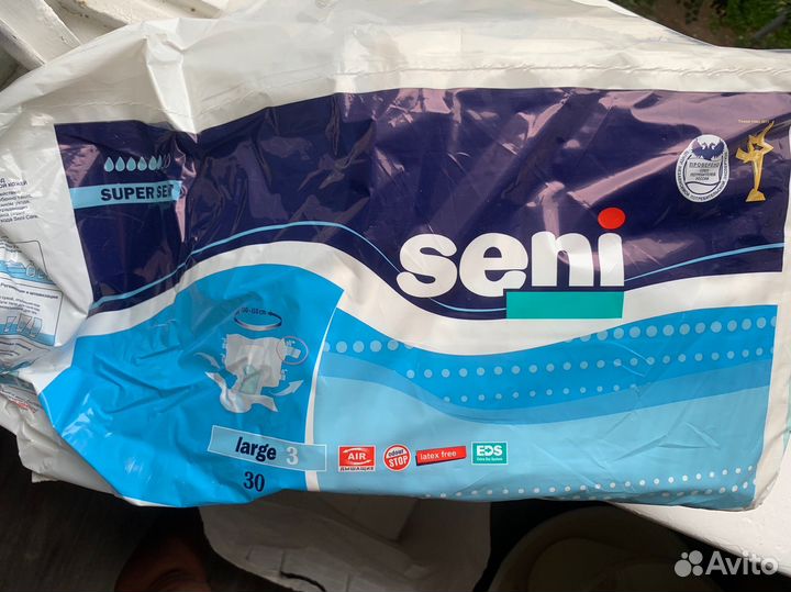 Памперсы, урологические прокладки Seni и пелёнки