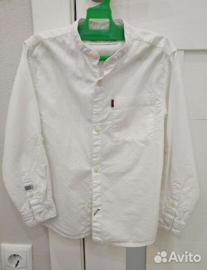 Рубашка белая zara для мальчика