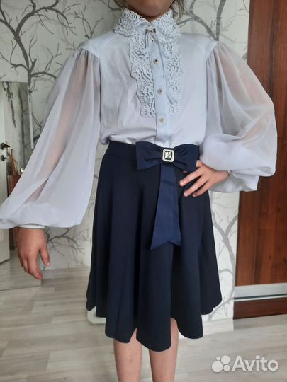 Блузка розовый какаду 134 новая белая