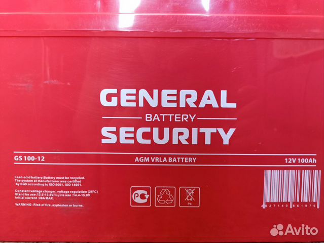 Аккумулятор AGM General Security GS 100-12 объявление продам