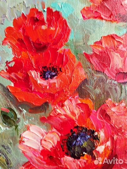 Картина Цветы Маки маслом