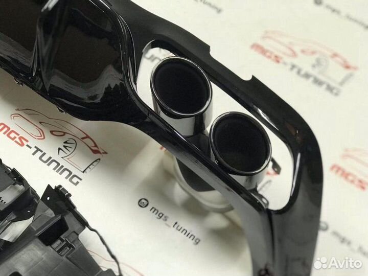 Диффузор + Black насадки E-Class 53AMG W213