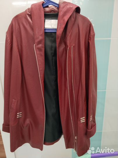 Куртка кожаная женская большого размера