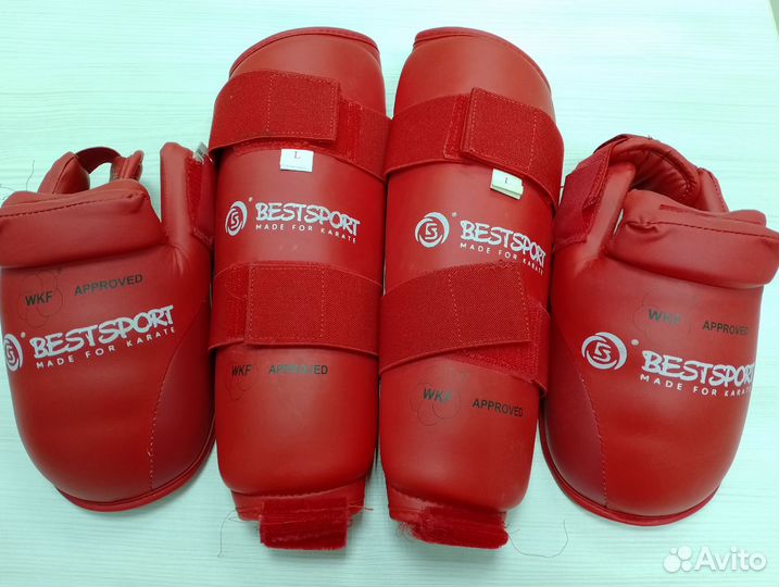 Комплект защиты голени и стопы для каратэ BestSpor