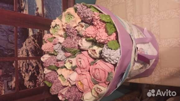 Сладкие букеты из зефира