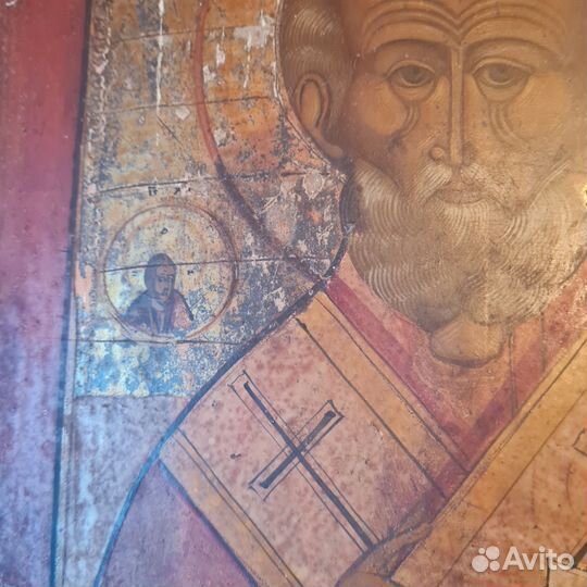 Икона старинная Николай чудотворец