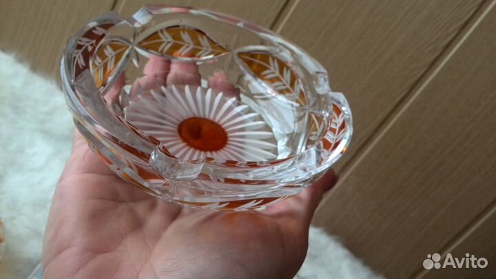 Хрустальная шкатулка ваза сахарница конфетница