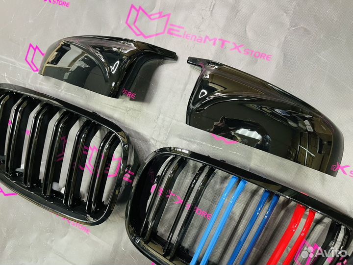 Ноздри триколор накладки зеркал BMW X5 E70