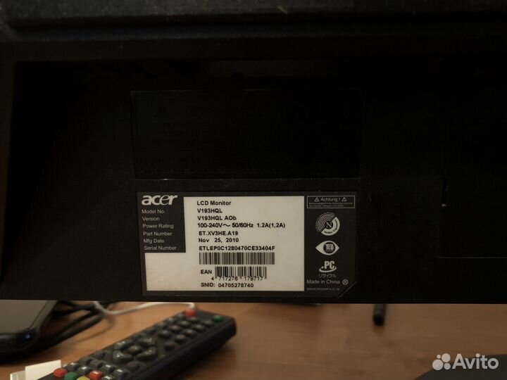 Монитор Acer V193HQL