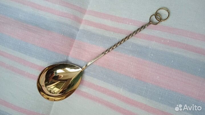 Ложка серебряная сервировочная