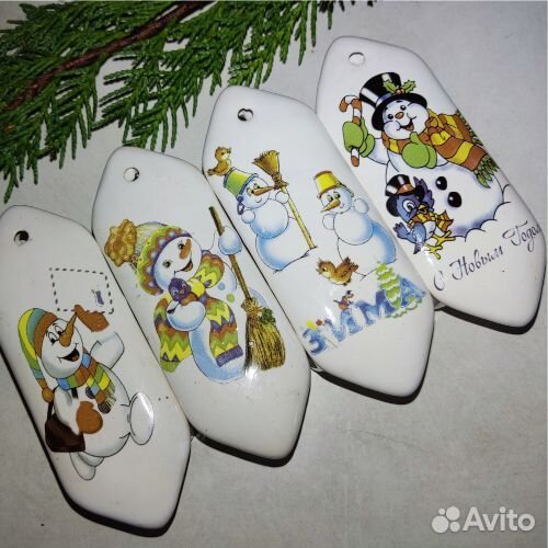 Елочные игрушки керамические