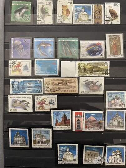 Почтовые марки блоки сцепки 1990-94 Россия