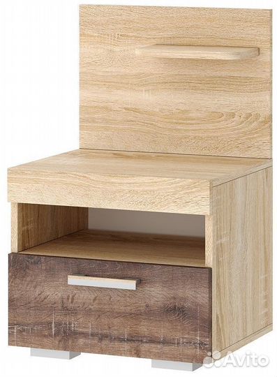 Тумба прикроватная с задней стенкой и полкой