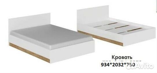 Кровать односпальная кр-212 Свен 0,9 белый/золотой