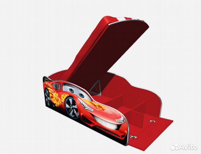 Детская кроватка машинка с матрасом