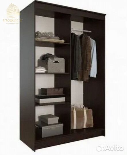 Шкаф Шкаф-купе Элегант 1 Белый гладкий