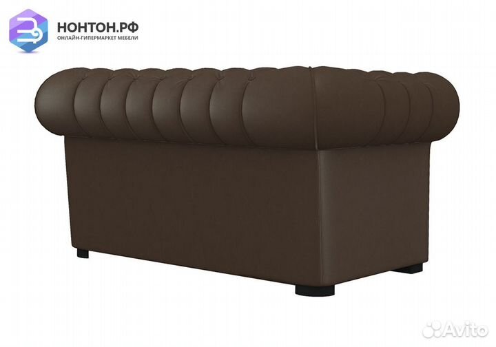 Диван Офисный 2-х местный коричневый