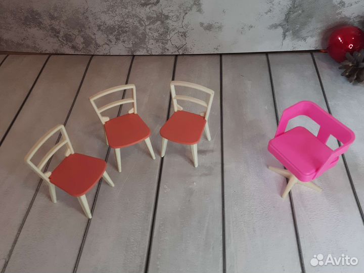 Мебель Барби 4 стула цена за все 90-х ретро
