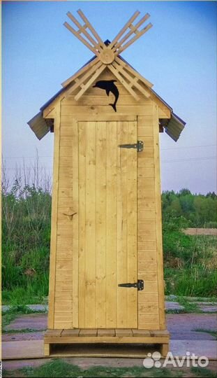 Дачный туалет деревянный Е123