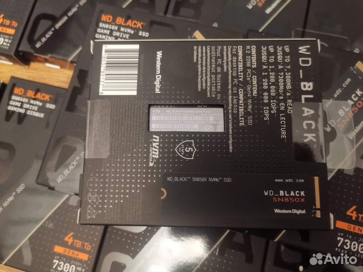 4TB WD Black SN850X SSD M2 NVMe, для Playstation 5