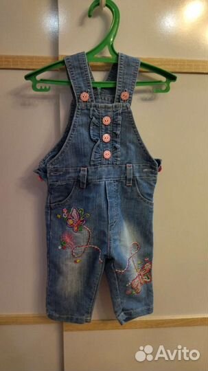 Джинсовый комбинезон для девочки 68
