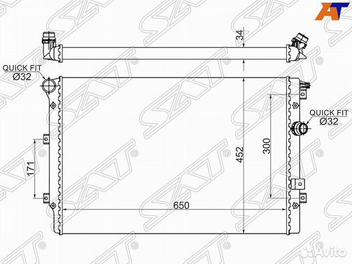 Радиатор Volkswagen Tiguan 06-17 / seat Alhambra
