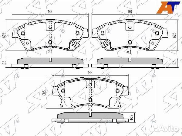 Колодки тормозные Передние chevrolet aveo