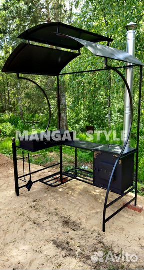 Мангал с крышей