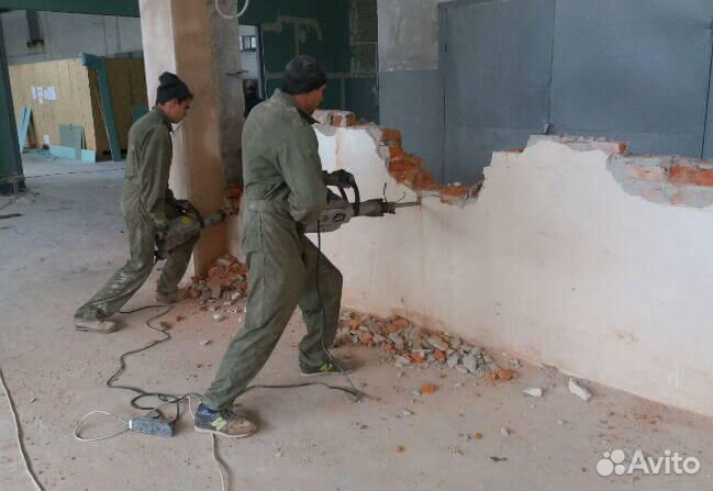 Демонтаж, слом,снос, разнорабочий
