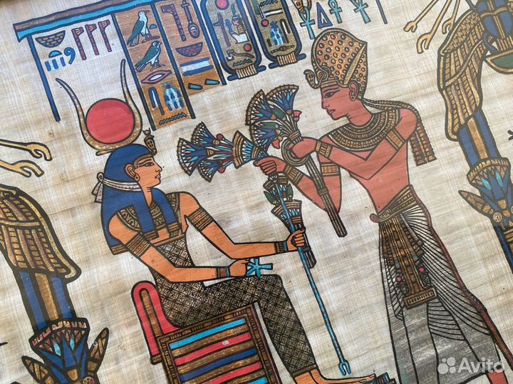 Картина из Египта, рисунок на папирусе