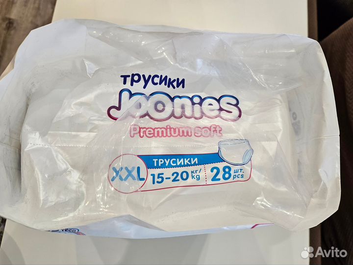 Подгузники трусики joonies premium soft xxl