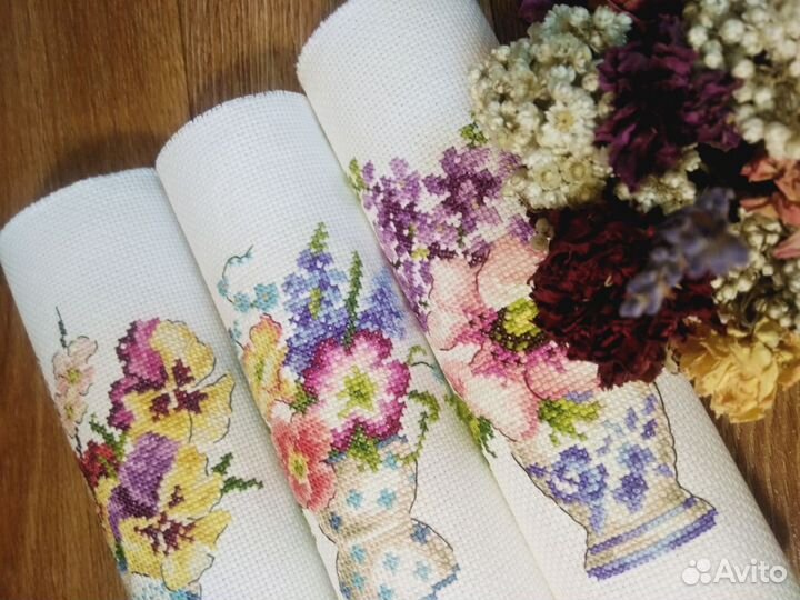 Картина вышитая крестом ручная работа