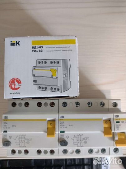 Выключатель дифференциальный (узо) 32а и25А