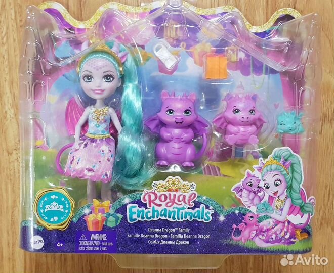 Enchantimals Карета Дракон Медведи Кролики