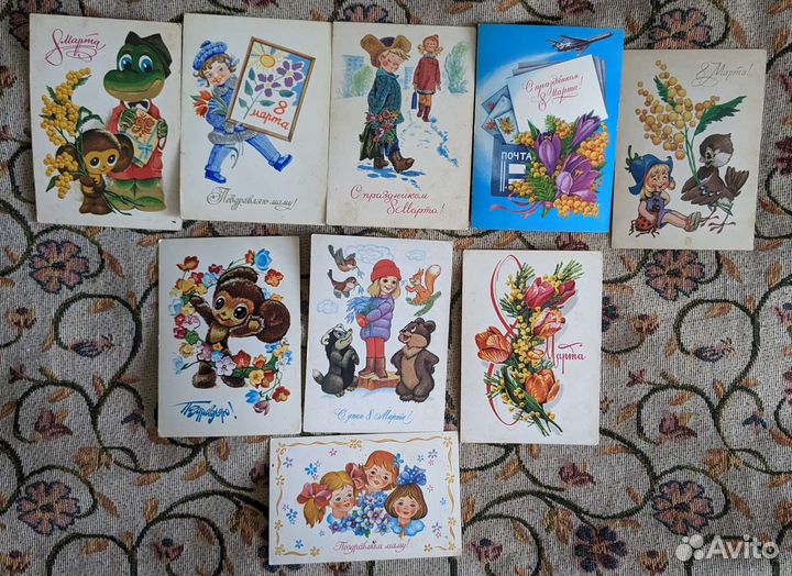 Советские открытки с 8 марта