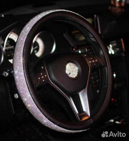 Чехол на руль со стразами. Новый