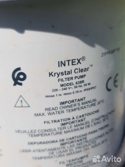 Фильтр насос для бассейна intex