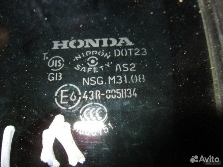 Форточка двери задней левой правой Honda Civic
