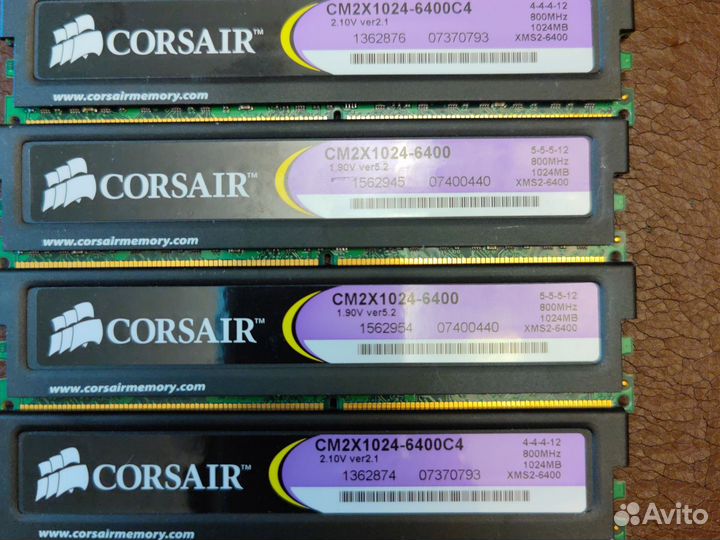 Оперативная память ddr2 4gb для пк Corsair