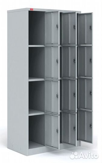 Трехсекционный металлический шкаф для сумок шрм312