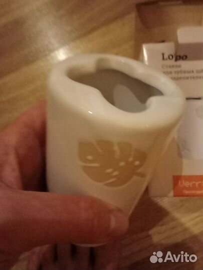 Набор мыльница и стакан для зубных щеток, новый