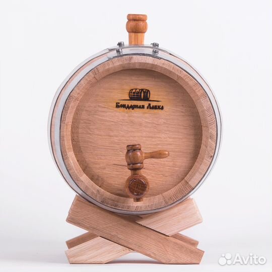 Бочка дубовая с подставкой, 5 литров
