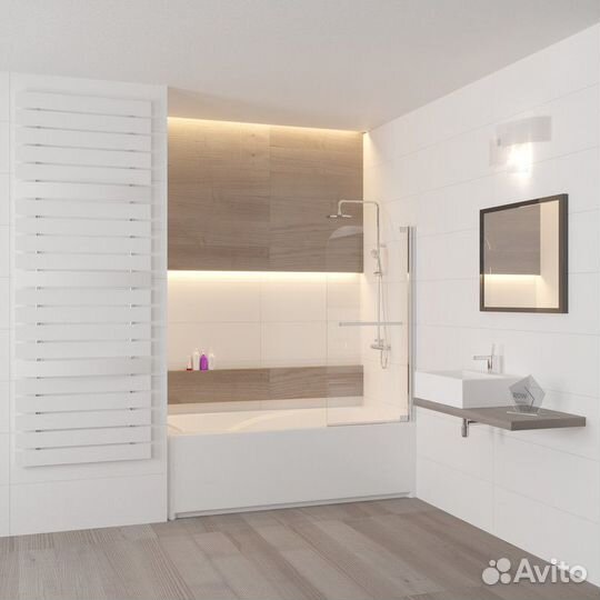 Шторка на ванную стеклянная