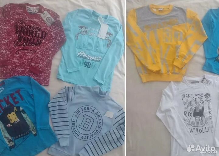 Джемпер, лонгслив, джинсовая куртка 146 152