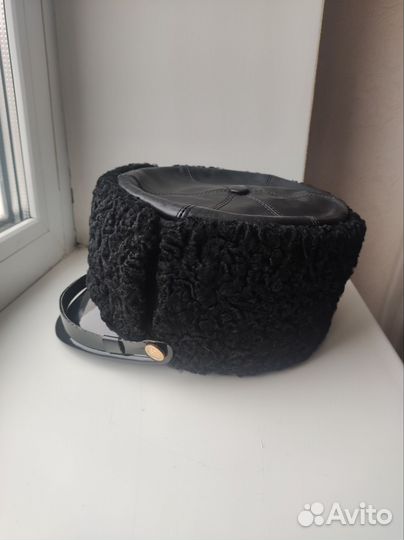 Шапка авиационная лётчика, меховая, каракуль