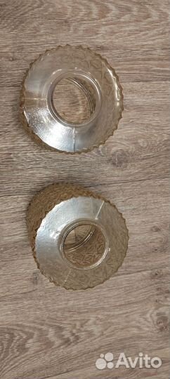 Плафоны Из цветного стекла.Бра.Люстры.2 штуки.ссср