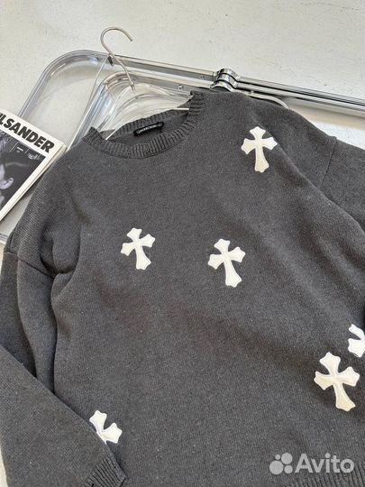 Оверсайз Свитер Chrome Hearts (Люкс)