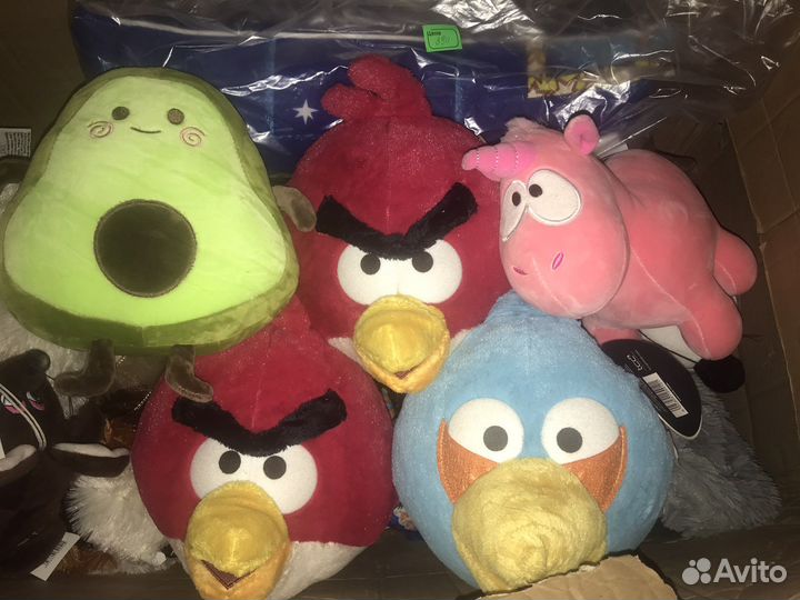 Angry birds, авокадо, рататуй,мягкие игрушки новые
