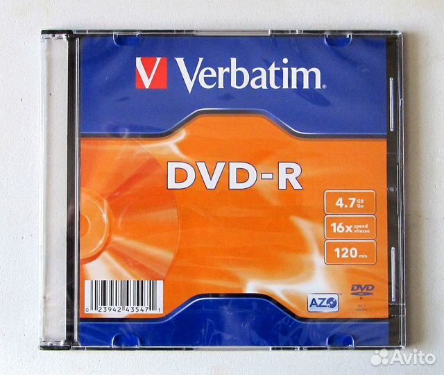 DVD диски чистые Verbatim