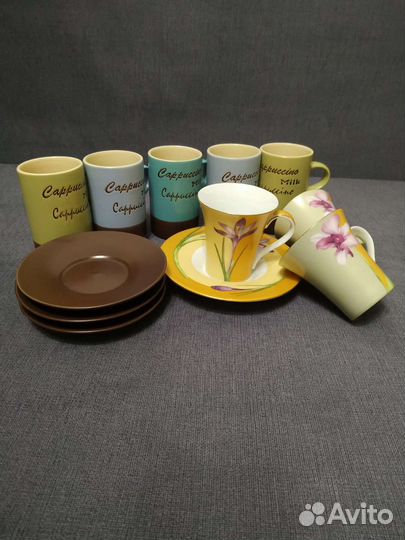 Кофейные чашки капучино,новые,belle vaisselle,5шт
